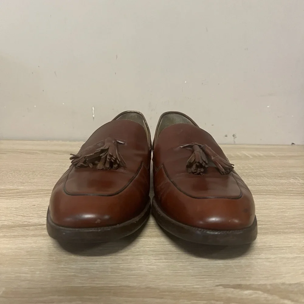 Cole Haan Shoes Mens Size 9.5 M Brown Leather Tassel Loafers Slip On Dress 11508